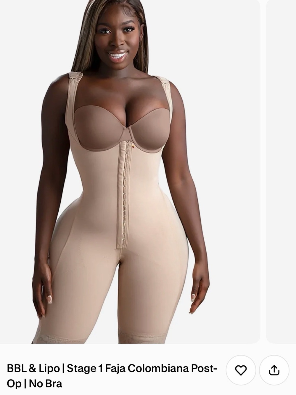 Post-Op Full Body Faja Shapewear - Nude